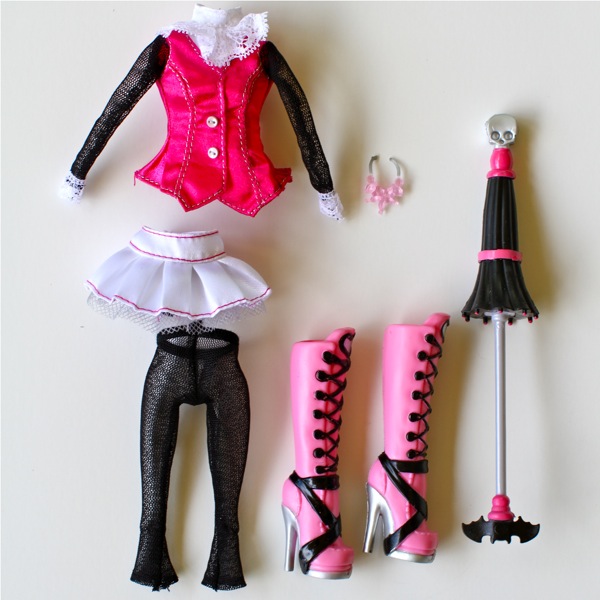 Monster High ORIGINAL Draculaura First Wave CLOTHING OUTFIT dress boots ...